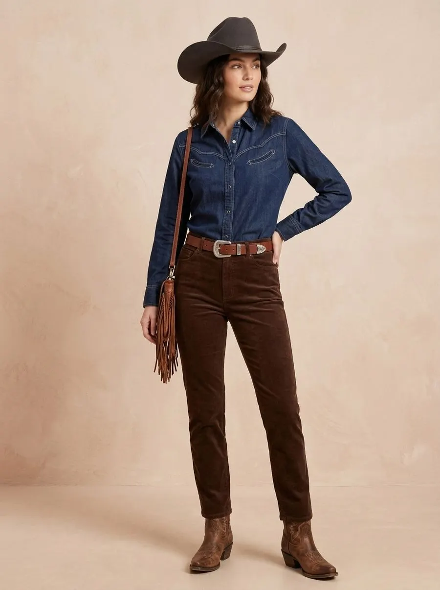 Ranch Denim Western Shirt