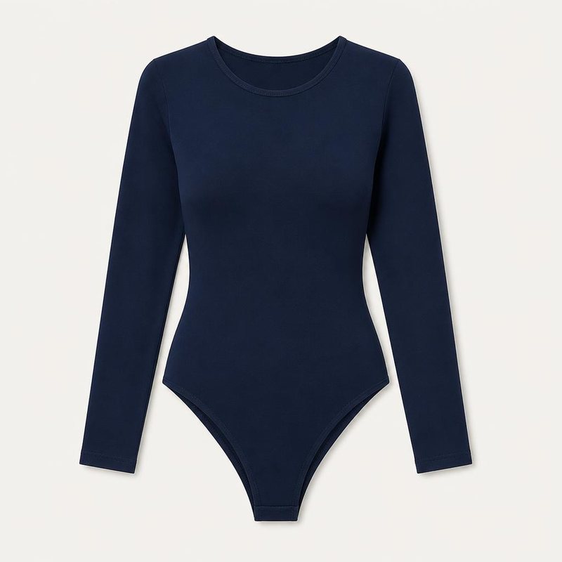 Navy Long-Sleeve Bodysuit