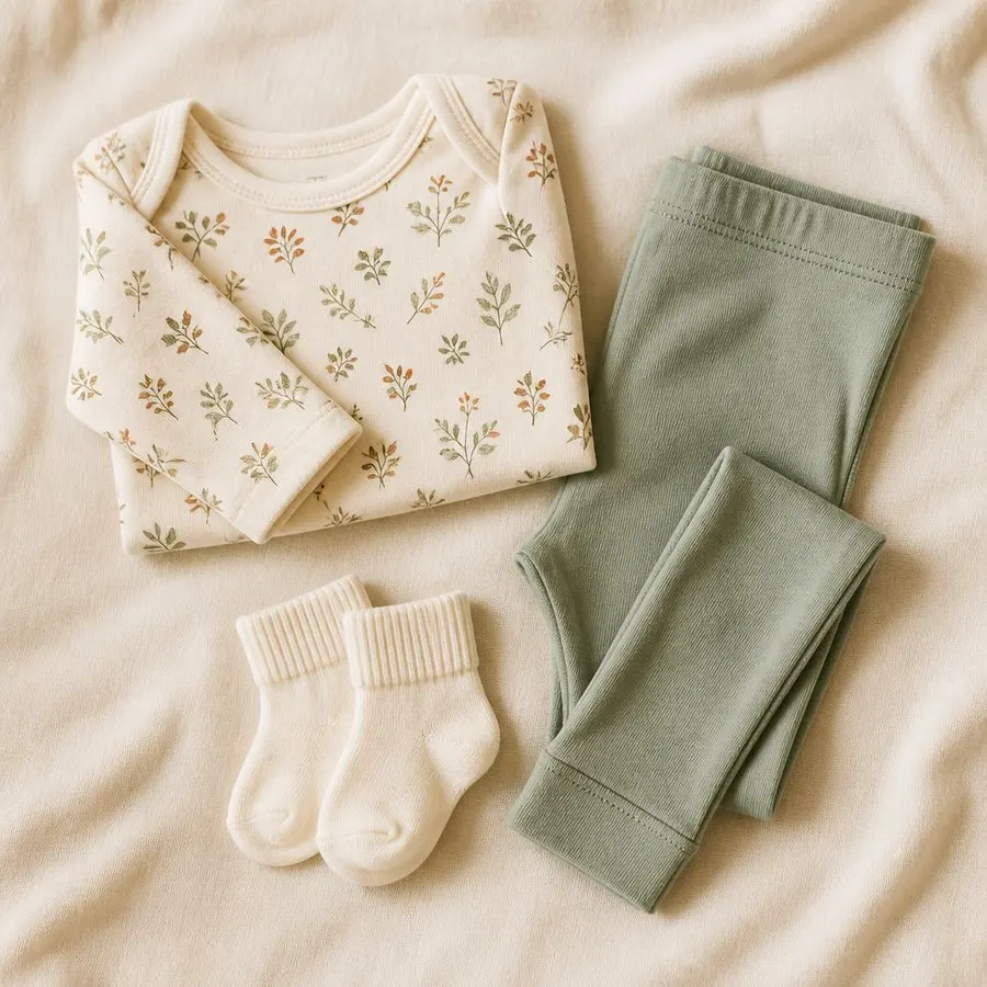 Sprig Print Bodysuit Set